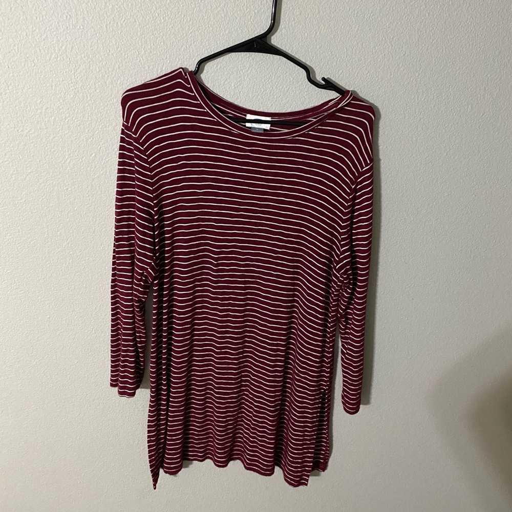 Old navy Striped burgundy long sleeve